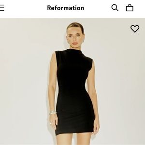 reformation alden knit dress in black size s